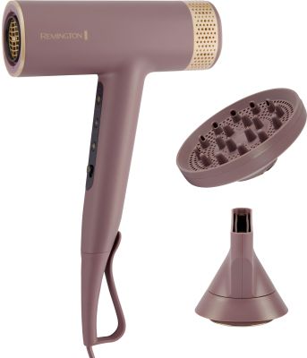 Фен Remington AIRvive, 1600Вт, 3 режими, дифузор, іоніз-я, хол. обдув, фіолетово-золотий