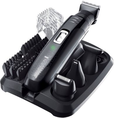 Набір для стрижки Remington Groom Kit, для бороди, вусів, голови і носа, акум., насадок-10, титан.на
