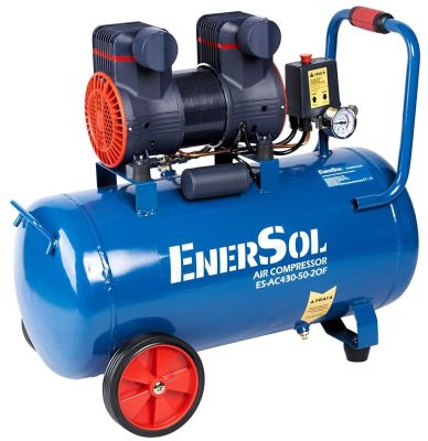 Компресор повітряний EnerSol ES-AC430-50-2OF безолійний 1.68кВт, 50л, 430л/хв, 8бар, 23кг