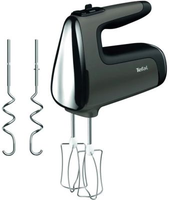 Міксер Tefal ручний Powermix Silence 600Вт, насадки-4, турборежим, сіро-чорний
