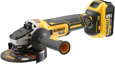 Шліфмашина кутова акумуляторна DeWalt XR Li-lon 18B 125мм 2х5А·год 9000об/хв кейс 1.74кг