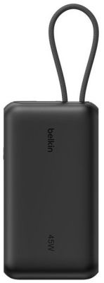 Акумулятор портативний літій-іонний Power Bank Belkin 10000мА·год, 45Вт, з інтегрованим кабелем USB-