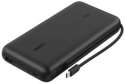 Акумулятор портативний літій-іонний Power Bank Belkin 25000мА·год, 158Вт, з інтегрованим кабелем USB