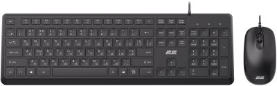 Комплект клавіатура та миша 2E MK405 USB-A, EN/UK/RU, чорний