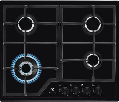 Варильна поверхня Electrolux газова, 60см, чавун, чорний