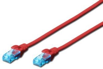 Патч-корд DIGITUS CAT 5e UTP, 5м, AWG 26/7, CCA, PVC, червоний