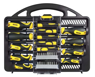 Викрутки Stanley 1/4", бітотримач, 20 біт, SL,PH,PZ,Torx, кейс набір 34шт