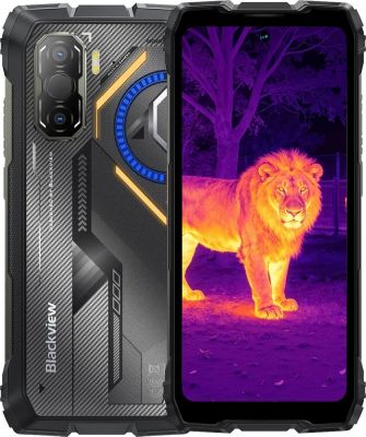 Смартфон Blackview ROCK 3 6.78" 8/256ГБ, 2SIM, 10000мА•год, чорний UA (з тепловізором)