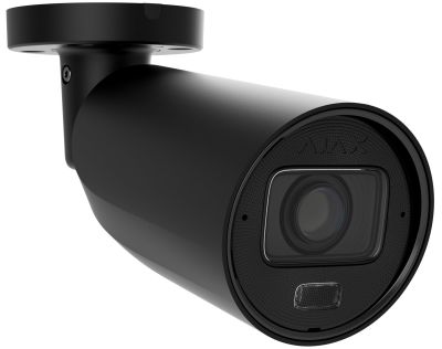 IP-камера дротова Ajax BulletCam HLVF 8 MP Black, 2.8–12 мм, PoE, True WDR, IP67, ІЧ 60 м, LED 40 м,