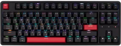 Клавіатура механічна Keychron C3 Pro 87Key, K pro Brown, USB-A, QMK, Hot-swap, EN/UKR, RGB, чорний