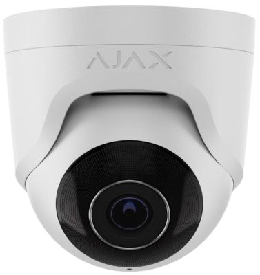 IP-Камера дротова Ajax TurretCam, 8мп, 4мм, Poe, True WDR, IP 65, ІЧ 35м, аудіо, кут огляду 75°до 85