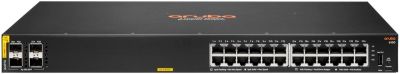 Комутатор HPE Aruba 6100, 24xGE, 4xSFP+ ports, PoE Class 4 370W, LT Warranty