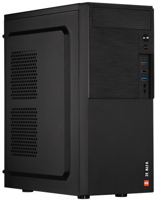Корпус 2E Alfa E1903U-400 з БЖ 2E ATX400W, 2xUSB3.0, 1xUSB2.0, VGA 320мм, ATX, чорний