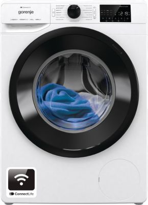 Пральна машина Gorenje фронтальна, 9кг, 1400, A+++, 54,5см, дисплей, інвертор, пара, Wi-Fi, білий