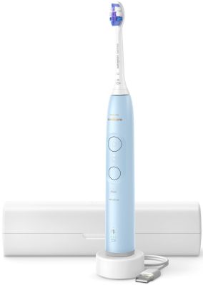 Щітка зубна електр. Philips, Sonicare 6100 Series, 62т. колив/хв, насадок-1, футляр, блакитний