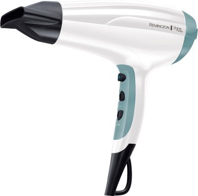 Фен Remington Shine Therapy, 2300Вт, 3 режими, дифузор,турмалінова іоніз-я, хол. обдув, білий
