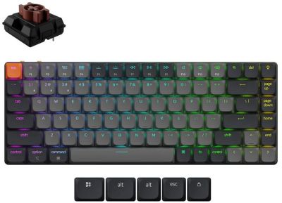 Keychron Mechanical keyboard K3 V3 84 keys, K Brown, BT/USB-A, RGB, black