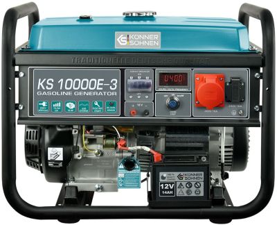 Генератор бензиновий Konner&amp;Sohnen KS 10000E-3, 400В, 7.5кВт, 3 фази, електростартер, 88кг