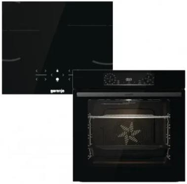 Комплект Gorenje (духовка електрична BOS6737E06BG + поверхня індукційна GI6401BSC), 743032, чорн