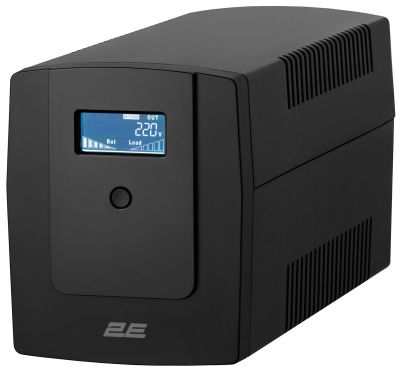Джерело безперебійного живлення 2E DD1200, 1200VA/720W, LCD, RJ45, USB, 3xSchuko