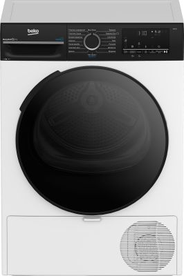 Сушильна машина Beko тепловий насос, 8кг, A++, 55см, дисплей, підсвітка барабану, пар, білий