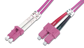 Патч-корд волоконно-оптичний DIGITUS LC/UPC-SC/UPC, 50/125, MM, OM4, duplex, 5м