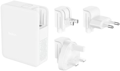 Зарядний пристрій мережевий Belkin 140Вт 3хUSB-С GAN PD PPS, USB-A, білий