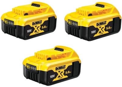 DeWALT Набір акумуляторів DeWALT 18В XR Li-ion 3х5.0А·год 1.94кг
