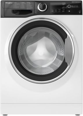 Пральна машина Whirlpool фронтальна, 6кг, 1200, C, 43см, дисплей, інвертор, люк чорний, білий