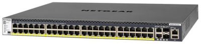NETGEAR Комутатор M4300-52G-POE+ (GSM4352PB) 48x1GE PoE+, 2x10GE, 2xSFP+, керований L3 з можливістю