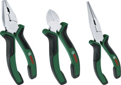 Плоскогубці Bosch комбіновані, подовжені, бокорізи, набір 3шт