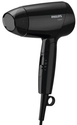 Фен Philips EssentialCare дорожній, 1200Вт, 3 режими, хол. обдув, чорний