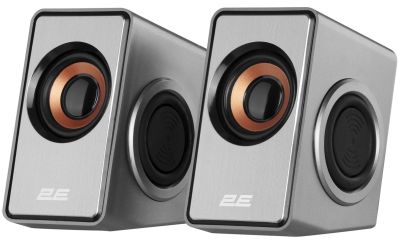 Акустична система 2E PCS204, 2.0, USB, Silver