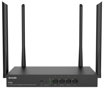 Маршрутизатор TENDA W18E Hotspot AC1200 4xGE (1xGE WAN, 2xGE LAN/WAN, 1xGE LAN)