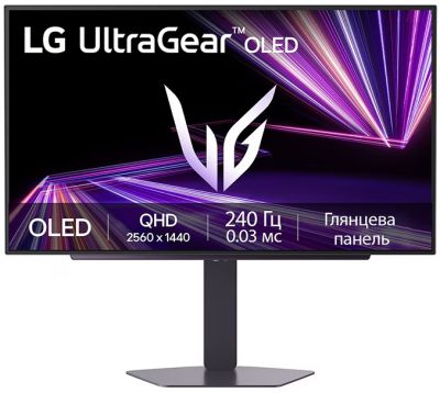 Монітор LG 27" 27GX704A-B 2xHDMI, DP, USB, OLED, 2560x1440, 240Hz, 0.03ms, DCI-P3 98.5%, G-SYNC, Fre