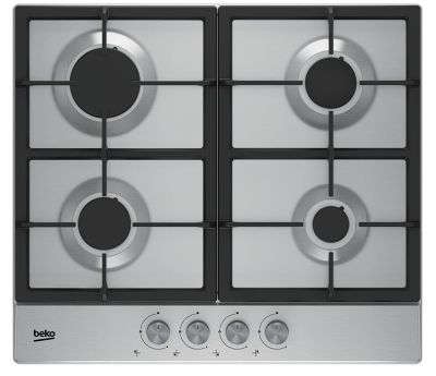 Варильна поверхня Beko газова, 60см, чавун, нерж