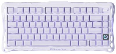 Клавіатура механічна GravaStar Mercury K1 80keys, GravaStar x Kailh Cheery Pink, EN, BT/WL/USB, Lave