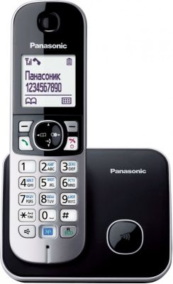 Радіотелефон DECT Panasonic KX-TG6811UAB, чорний