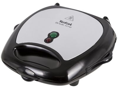 Мультимейкер Tefal Break time 700Вт, тефлон, 3 пластини, корпус-пластик, чорно-сріблястий