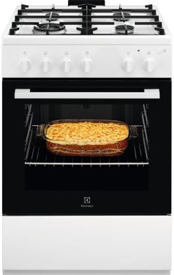 Плита Electrolux газова, 59л, 60x60см, чавун, білий