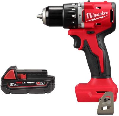 Шурупокрут-дриль ударний акумуляторний Milwaukee M18 BLPDRC-0 18В 1х2А·год 60Нм 0-1700об/хв 1.5кг бе