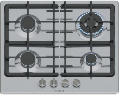 Варильна поверхня Bosch газова, 60см, чавун, WOK, нерж