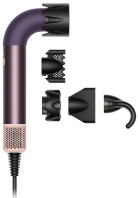 Фен Dyson HD17 Supersonic R Jasper/Plum, 1700Вт, 3 режими, іонізація, хол. обдув, 5 насадок, фіолето