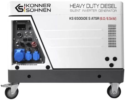 Генератор дизельний інверторний Konner&amp;Sohnen KS 6500iDE S ATSR у шумозахисному кожусі 230В, 6.0-6.5
