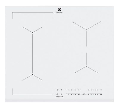 Варильна поверхня Electrolux індукційна, 60см, розширена зона, білий