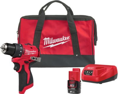 Шурупокрут-дриль акумуляторний Milwaukee M12 BLDDRC-201BRF 12В 2А·год 40Нм 0-1700об/хв ЗП С12 сумка