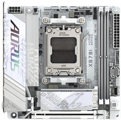Материнська плата GIGABYTE X870I AORUS PRO ICE sAM5 X870I AORUS PRO ICE 2xDDR5 M.2 Wi-Fi BT HDMI Typ