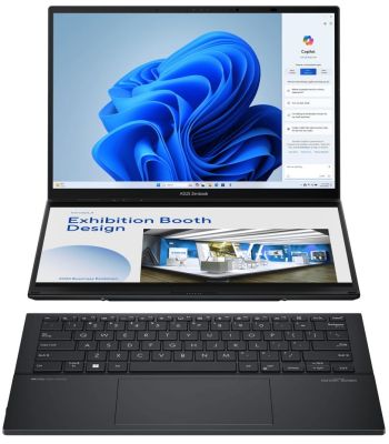 Ноутбук ASUS Zenbook Duo UX8406CA-QL046W 14" FHD Touch OLED, Intel Ultra 9 285H, 32GB, F1TB, UMA, Wi