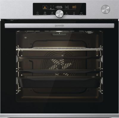Духова шафа Gorenje електрична, 77л, A+, пара, дисплей, готування на різних рівнях, нерж