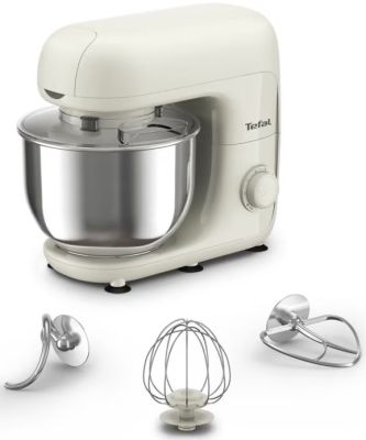 Міксер Tefal планетарний Bake Essential 800Вт, насадки-3, чаша-нерж., метал, 4.8л, білий